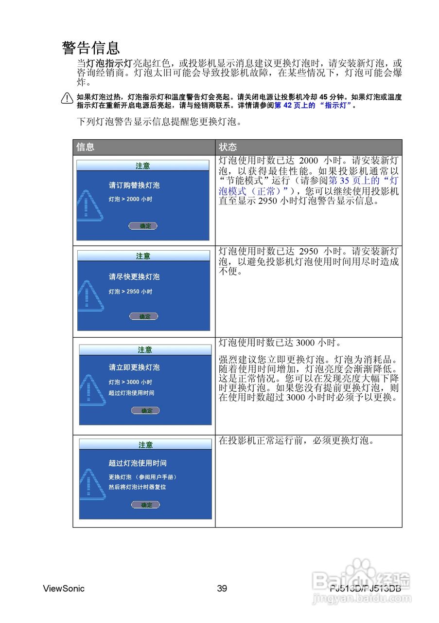 优派PJ513DB投影机使用说明书:[5]