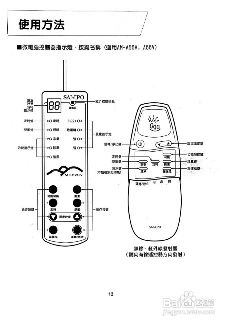 SAMPO AM-A20V空调使用说明书:[2]