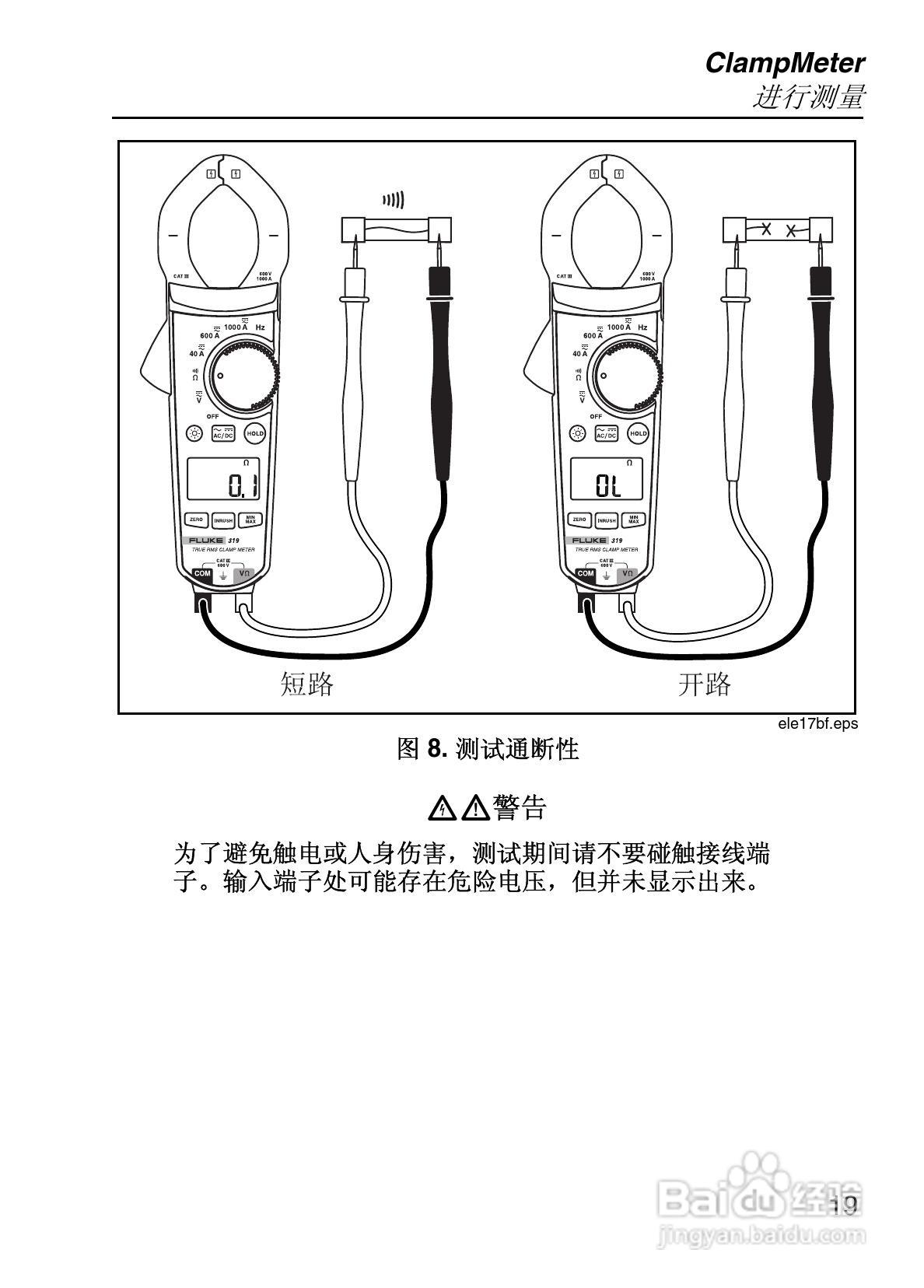 福禄克Fluke 319钳型表使用说明书:[3]