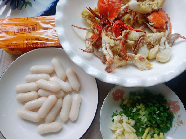 咖喱年糕炒梭子蟹