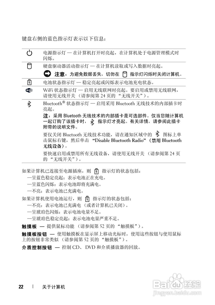 戴尔Vostro 1500笔记本电脑使用说明书:[3]