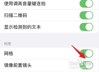 苹果相机怎么关闭镜像前置镜头