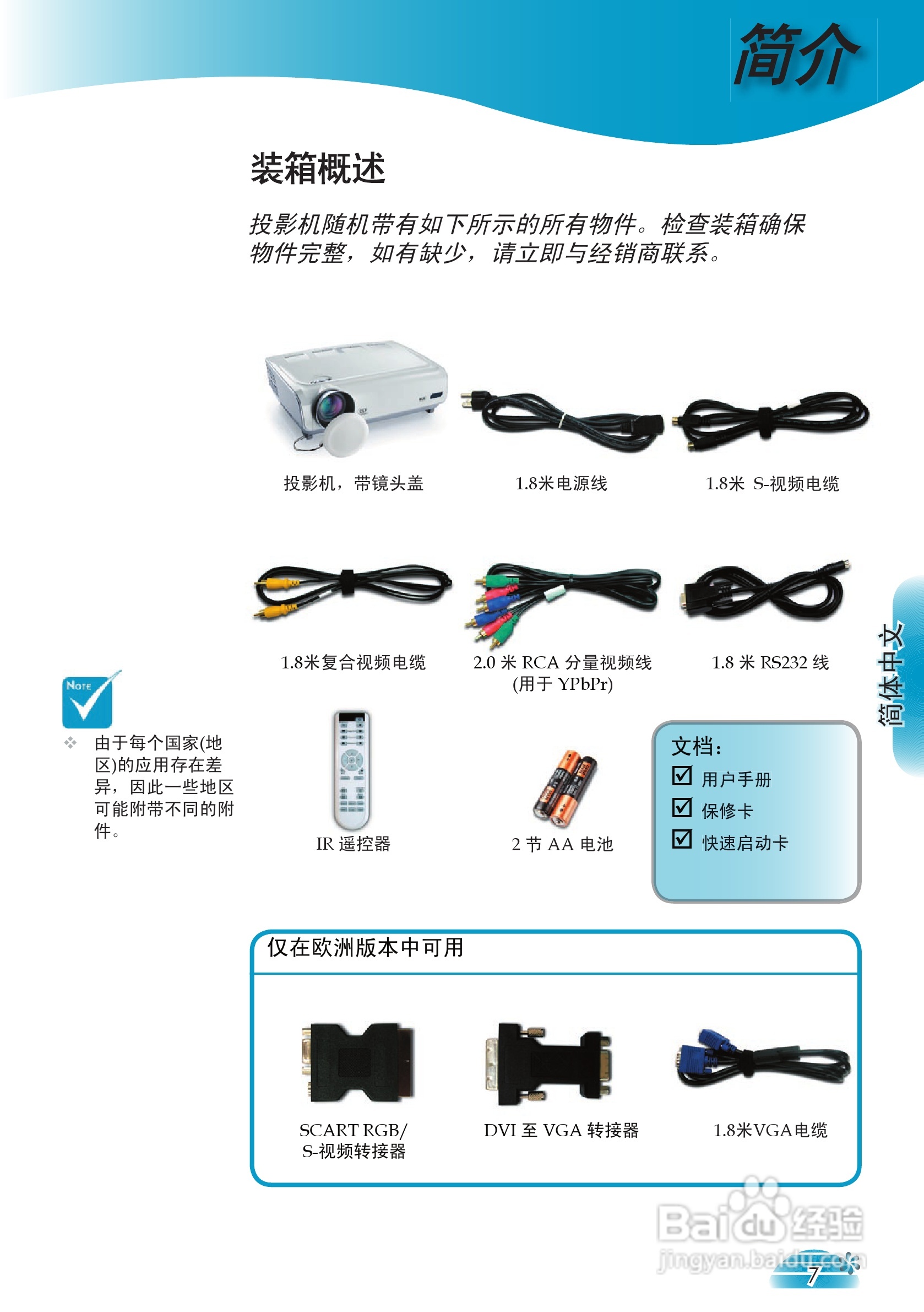 奥图码 HD73投影机说明书:[1]