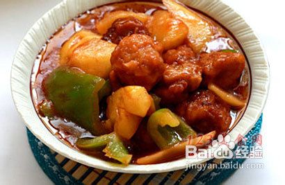 广东家常菜-菠萝咕咾肉和芒香叉烧