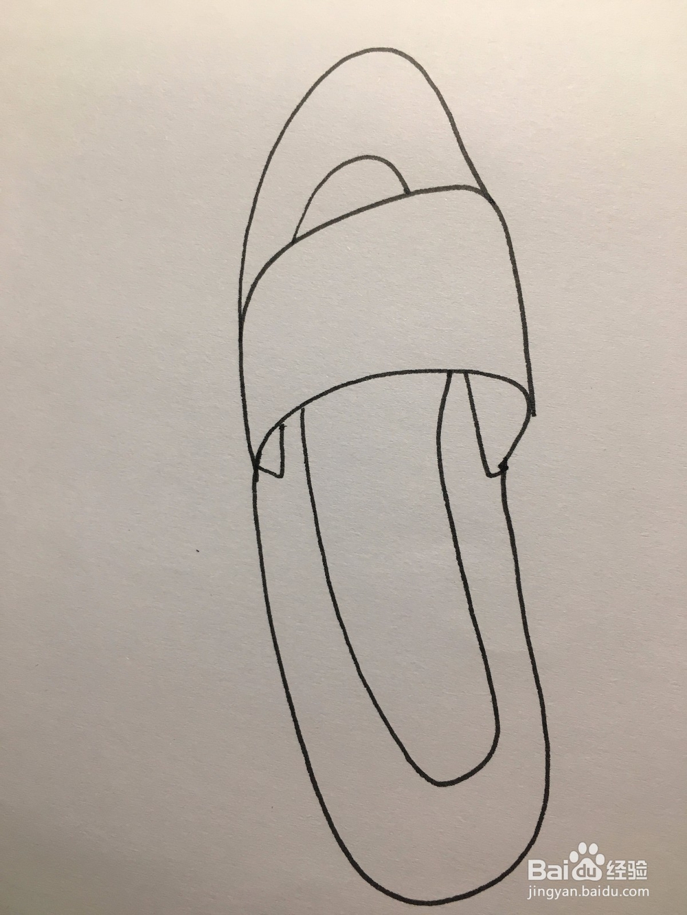 画一双拖鞋 拖鞋简笔画 儿童涂鸦画 儿童美术