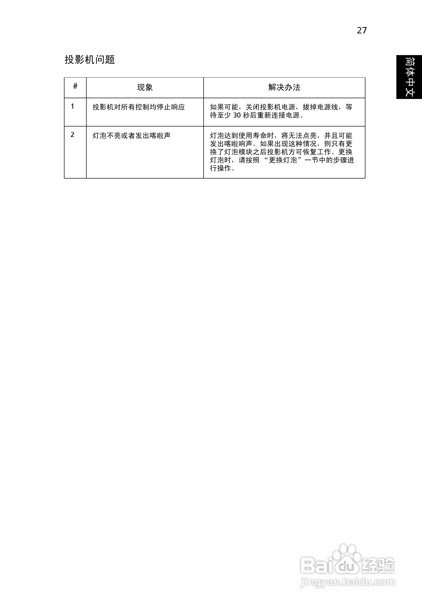 宏基X1161N投影机使用说明书:[4]
