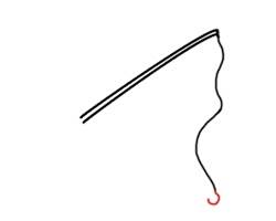 简笔画---钓鱼竿怎么画