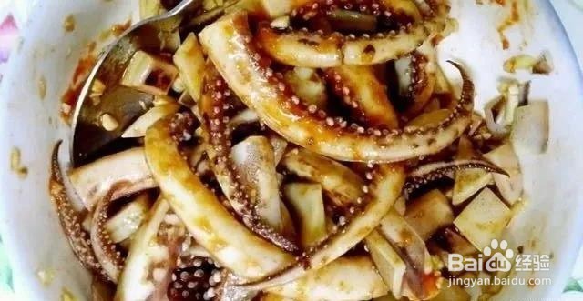 家庭制作爆炒鱿鱼