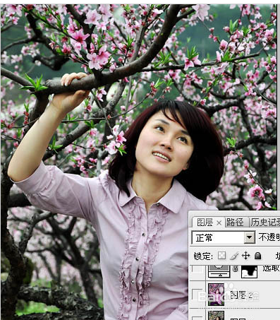 Photoshop调出甜美外景人物图片