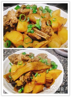 土豆粉炖腔骨,小朋友和老人都特别喜欢吃