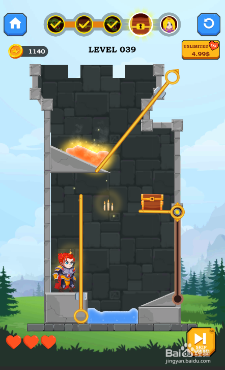 Hero Rescue Online的LEVEL 039怎样通过？