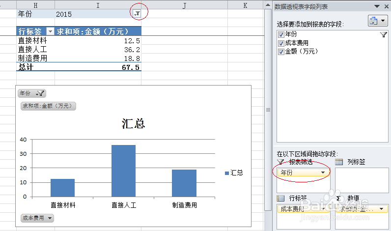 Excel透视透视图-动态图表制作