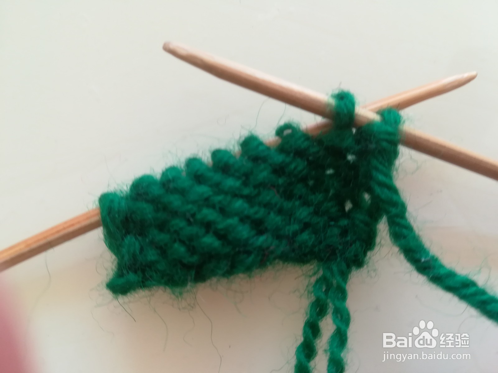 平针第二排怎么织