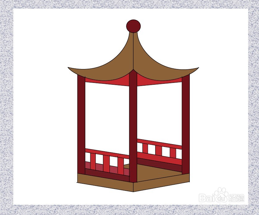 手账素材亭子简笔画怎么画