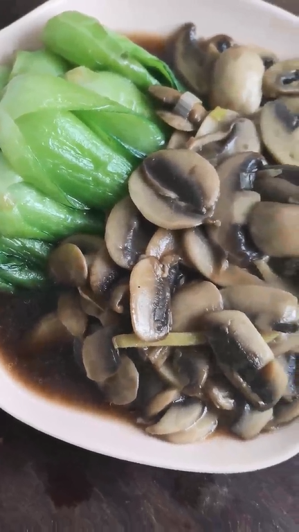 椒油口蘑油菜怎么做