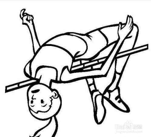 跳高运动员的简笔画