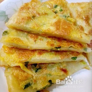 鸡蛋葱油饼李元爸教你做