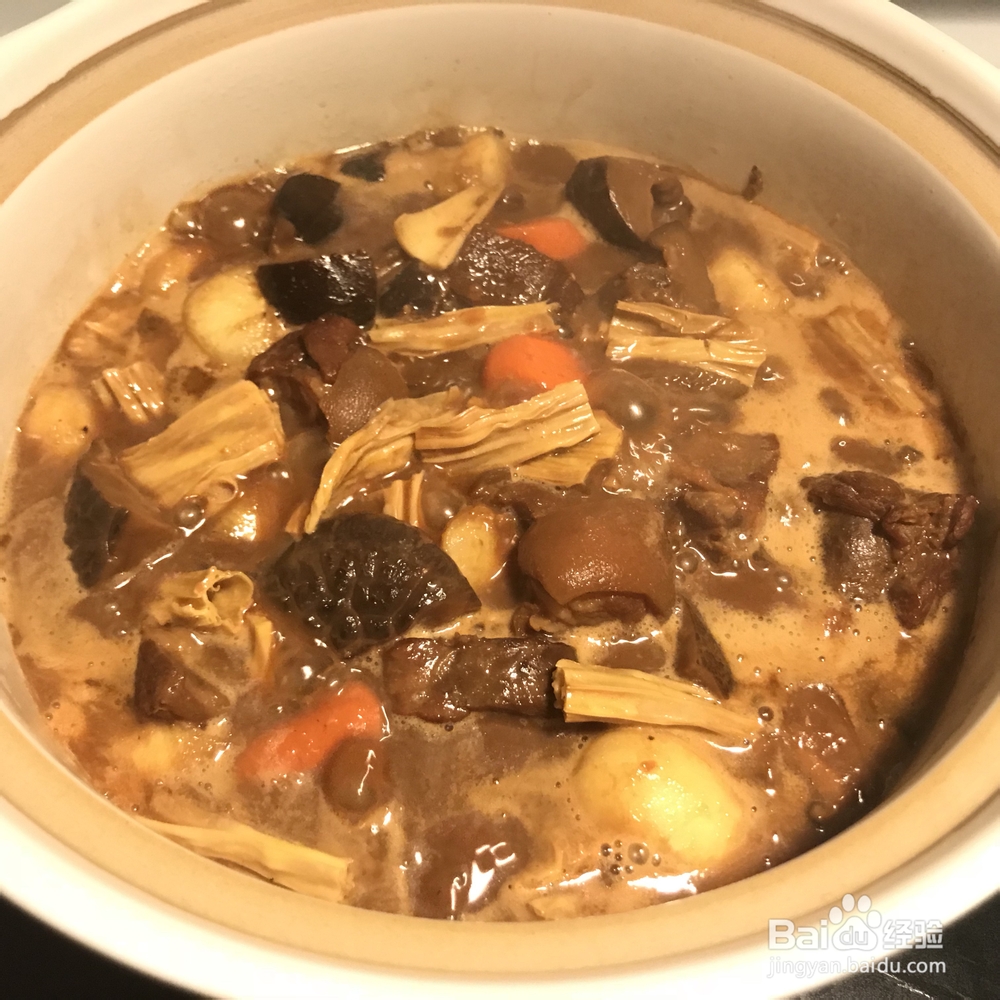 美食教学之枝竹羊腩煲!