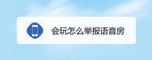 会玩怎么举报语音房