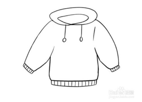 儿童彩色简笔画-彩色卫衣的简笔画法