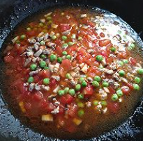 番茄豌豆肉酱意面