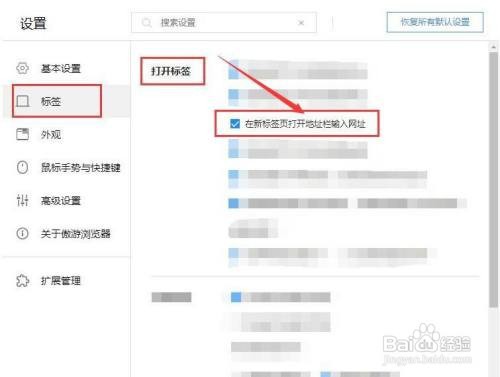 傲游浏览器在新标签页打开地址栏输入网址