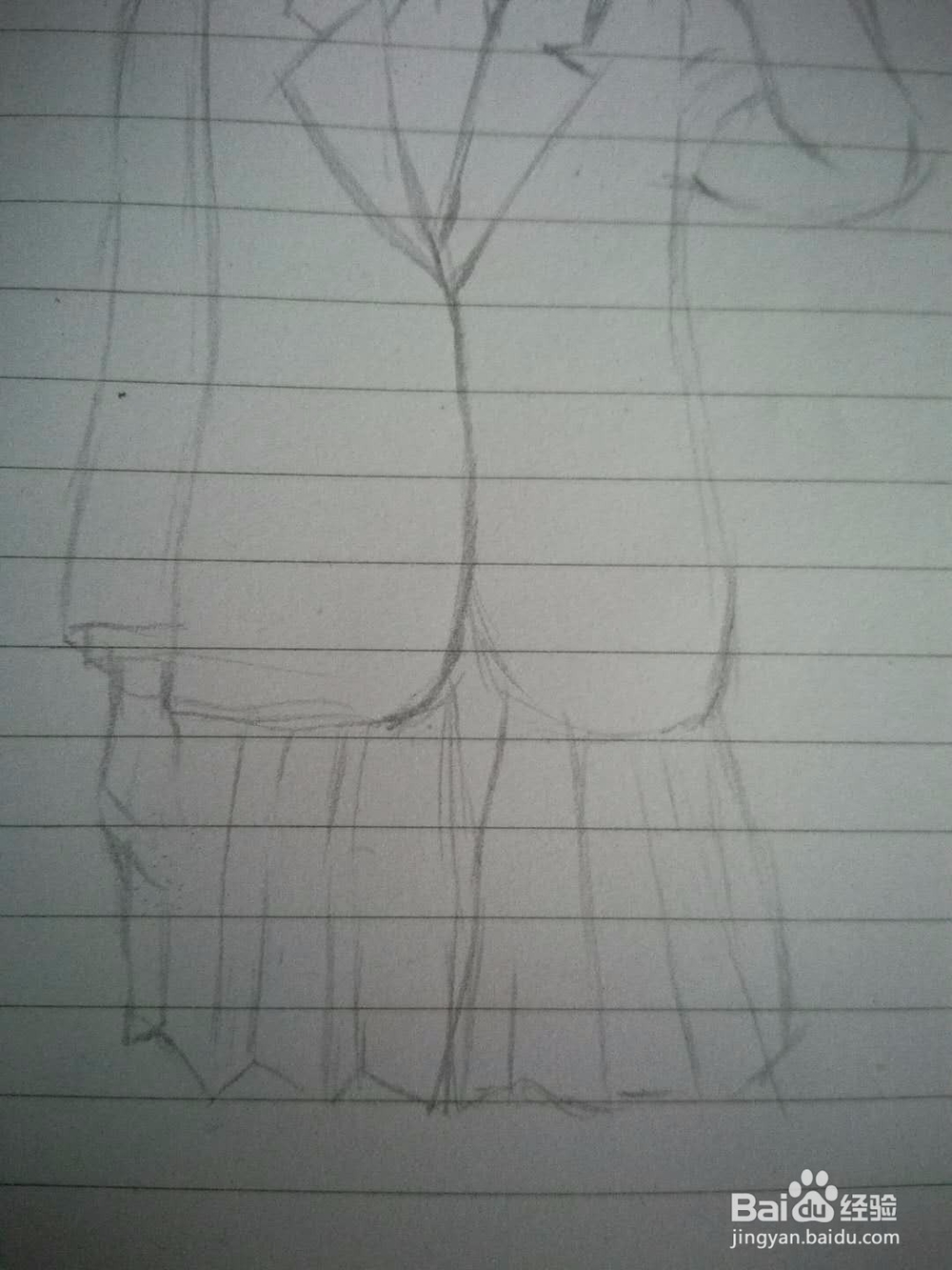 《风中女孩》漫画线稿手绘教程