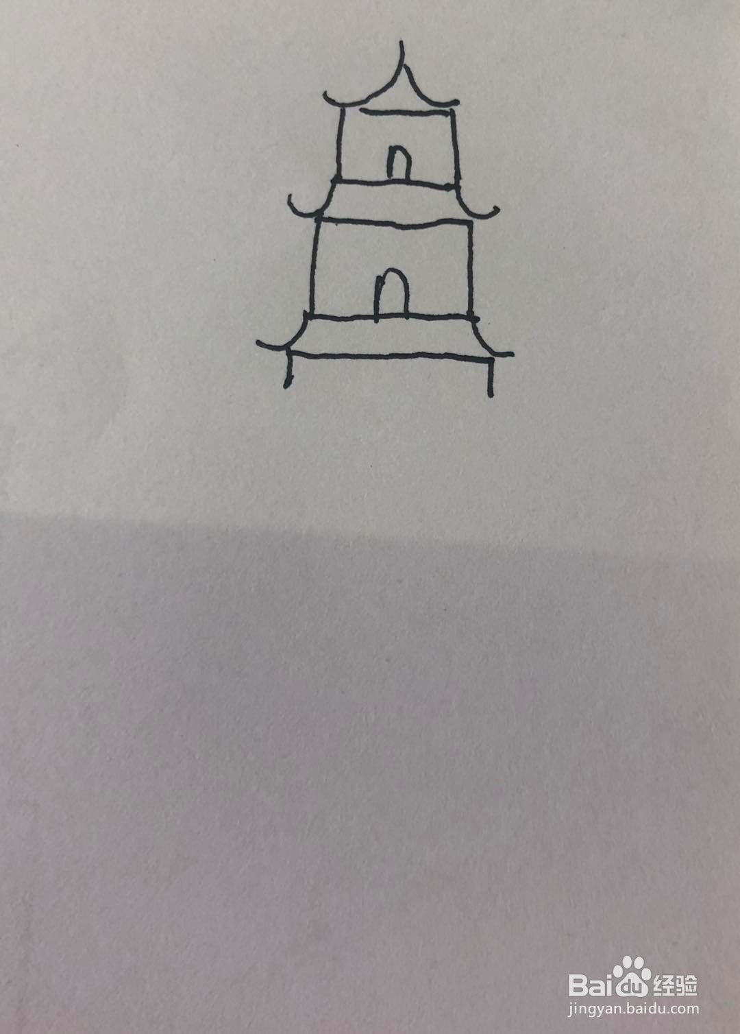 岳阳楼简笔画