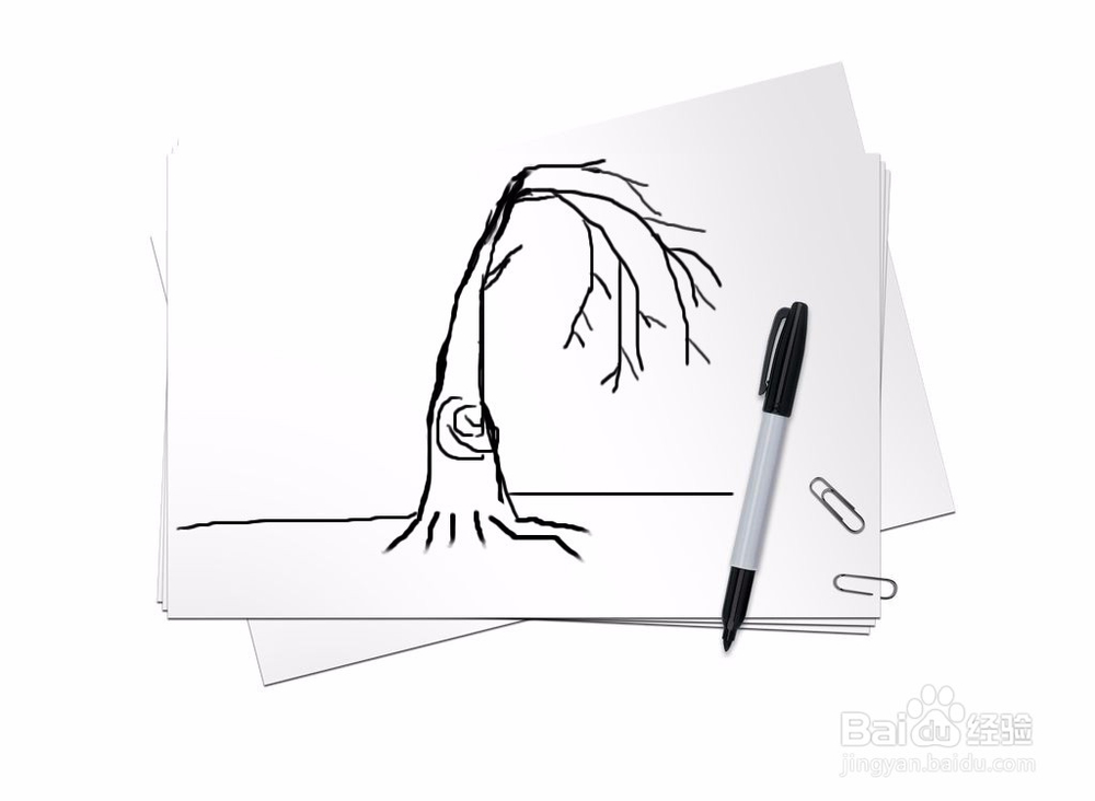 柳树怎么画图片