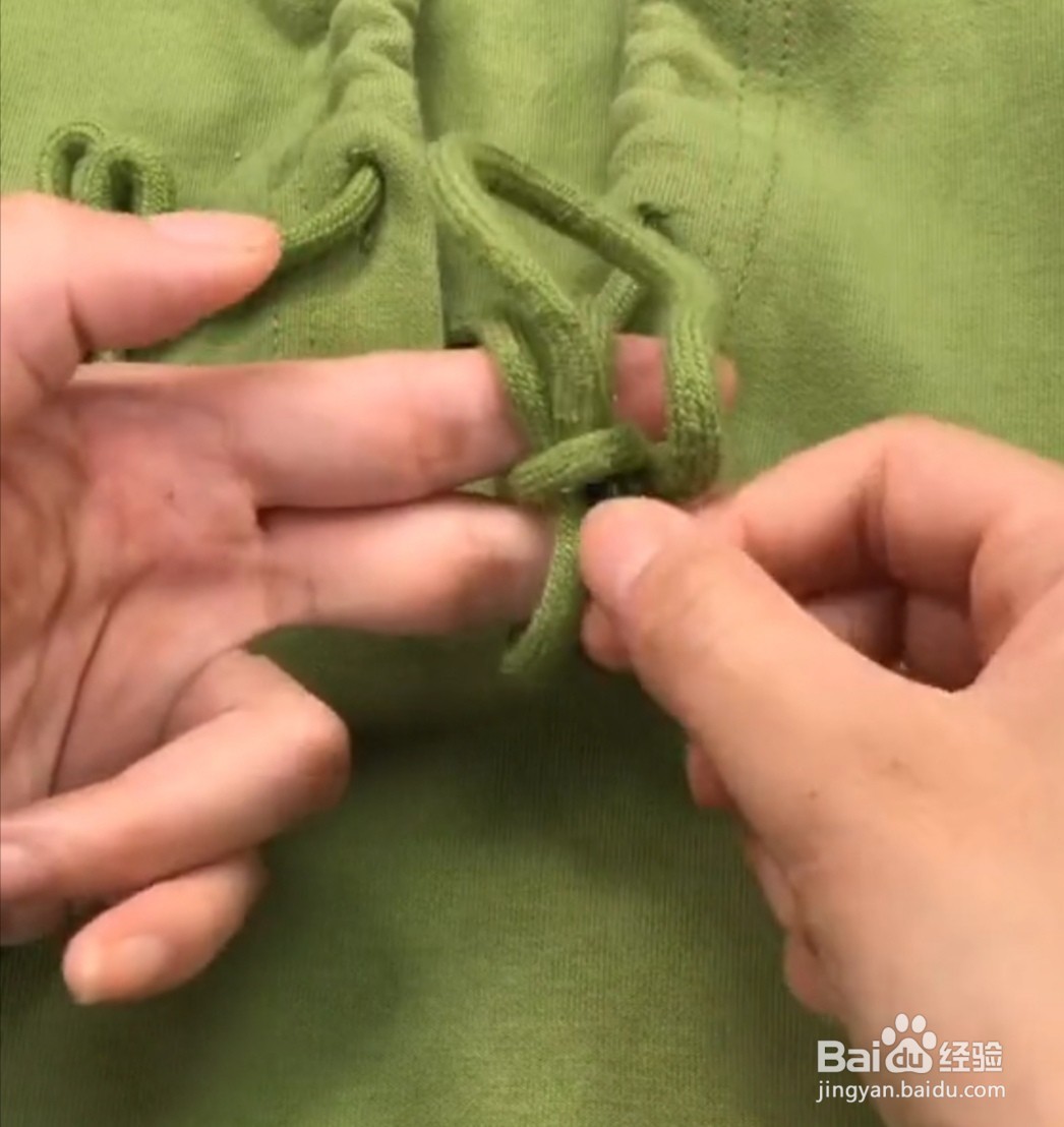 卫衣绳子的花样系法