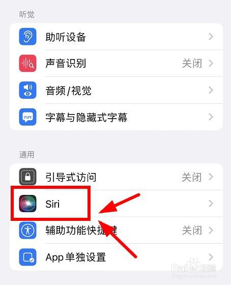 iPhone13如何设置辅助功能的Siri