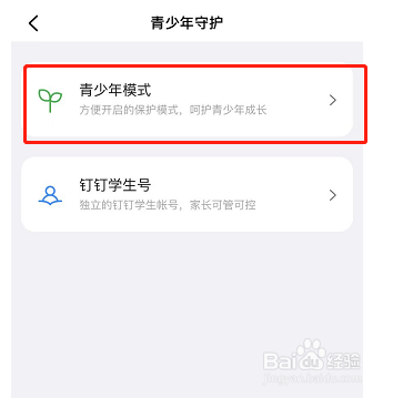 钉钉的“青少年守护”功能在哪里开启