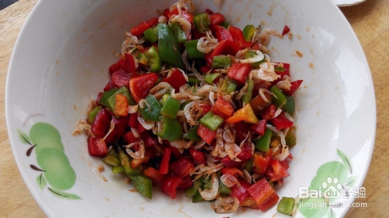 红绿辣椒拌虾皮