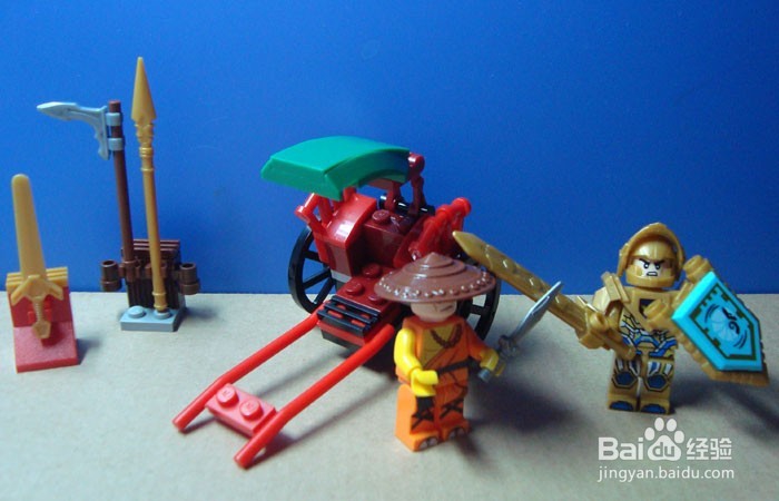 积木场景搭建之路人甲与未来骑士