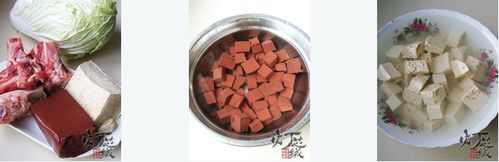 北方冬季最具代表性的大锅炖菜—豆腐猪血熬白菜