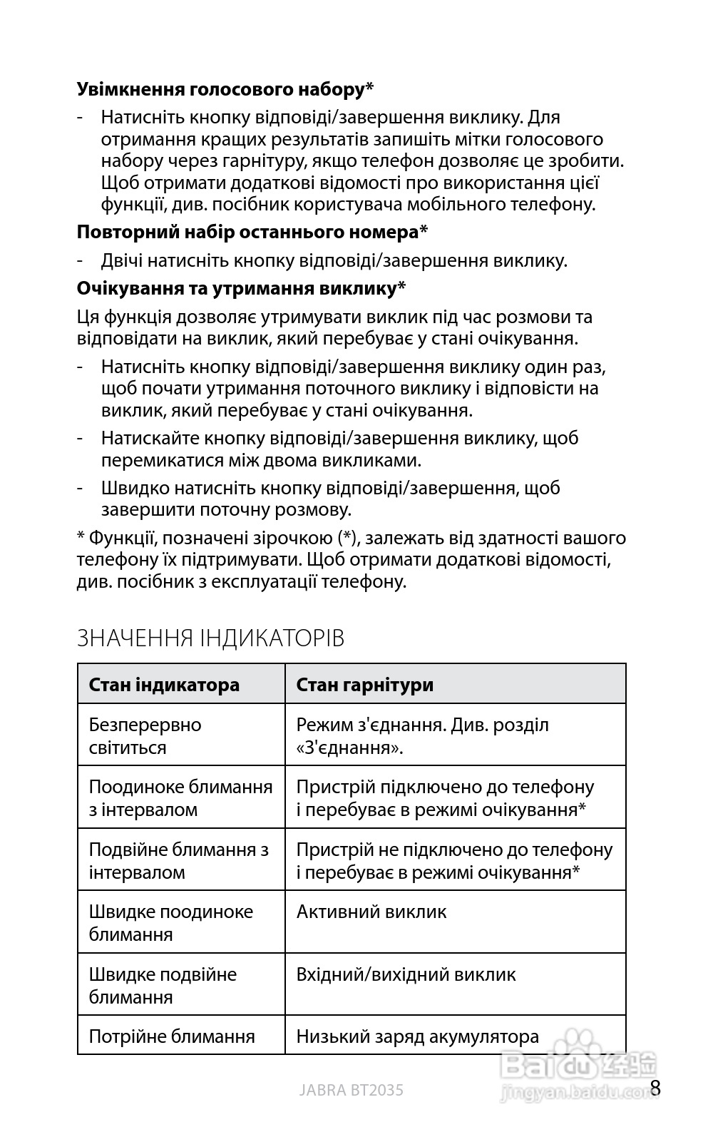 捷波朗BT2035蓝牙耳机使用说明书:[9]