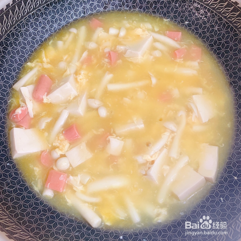 做出入味的豆腐火腿菇