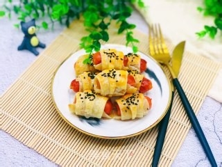 手抓饼卷香肠