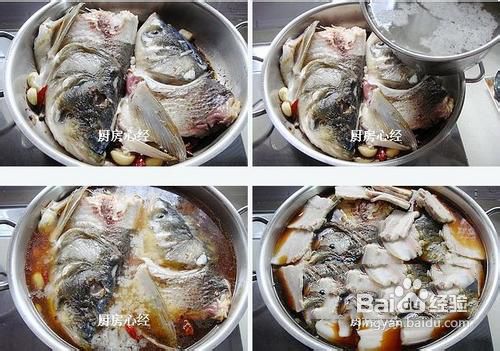 家常菜;鱼头肥肉泡大饼做法图解