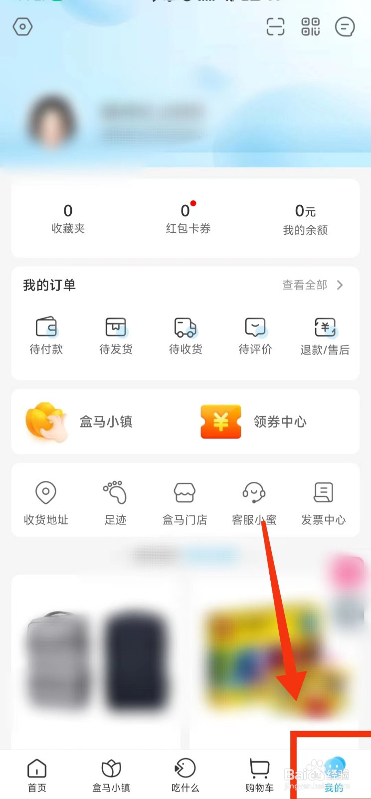 怎样查看盒马软件的“开票历史”
