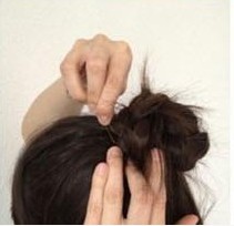 直发如何扎花苞头