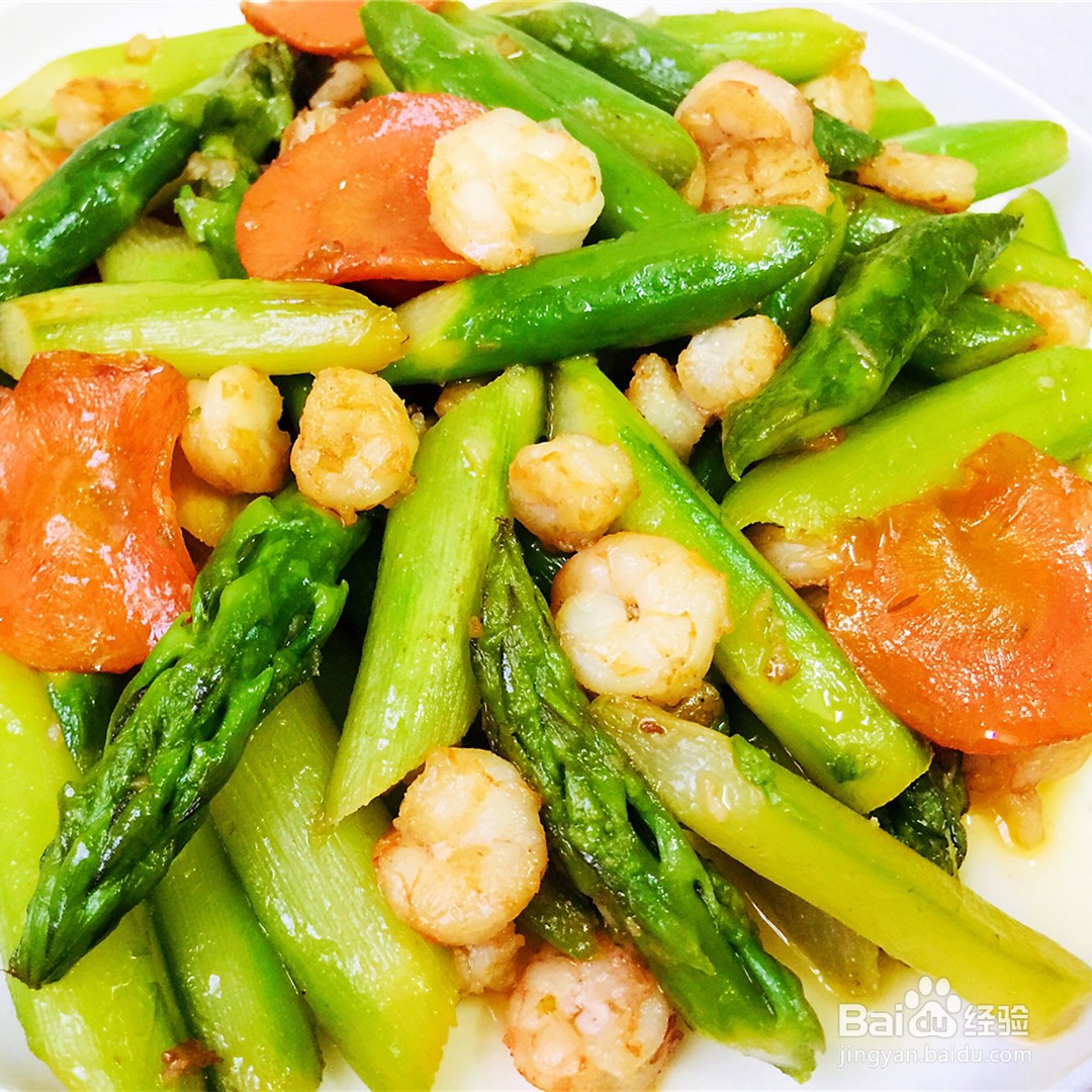 芦笋炒虾仁的做法