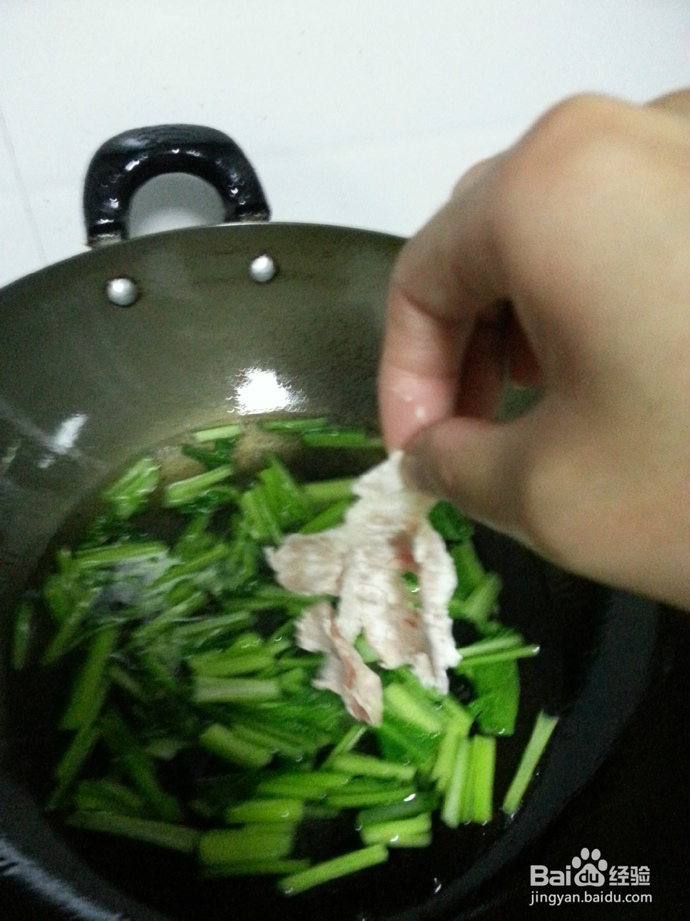青菜敲肉鲜汤