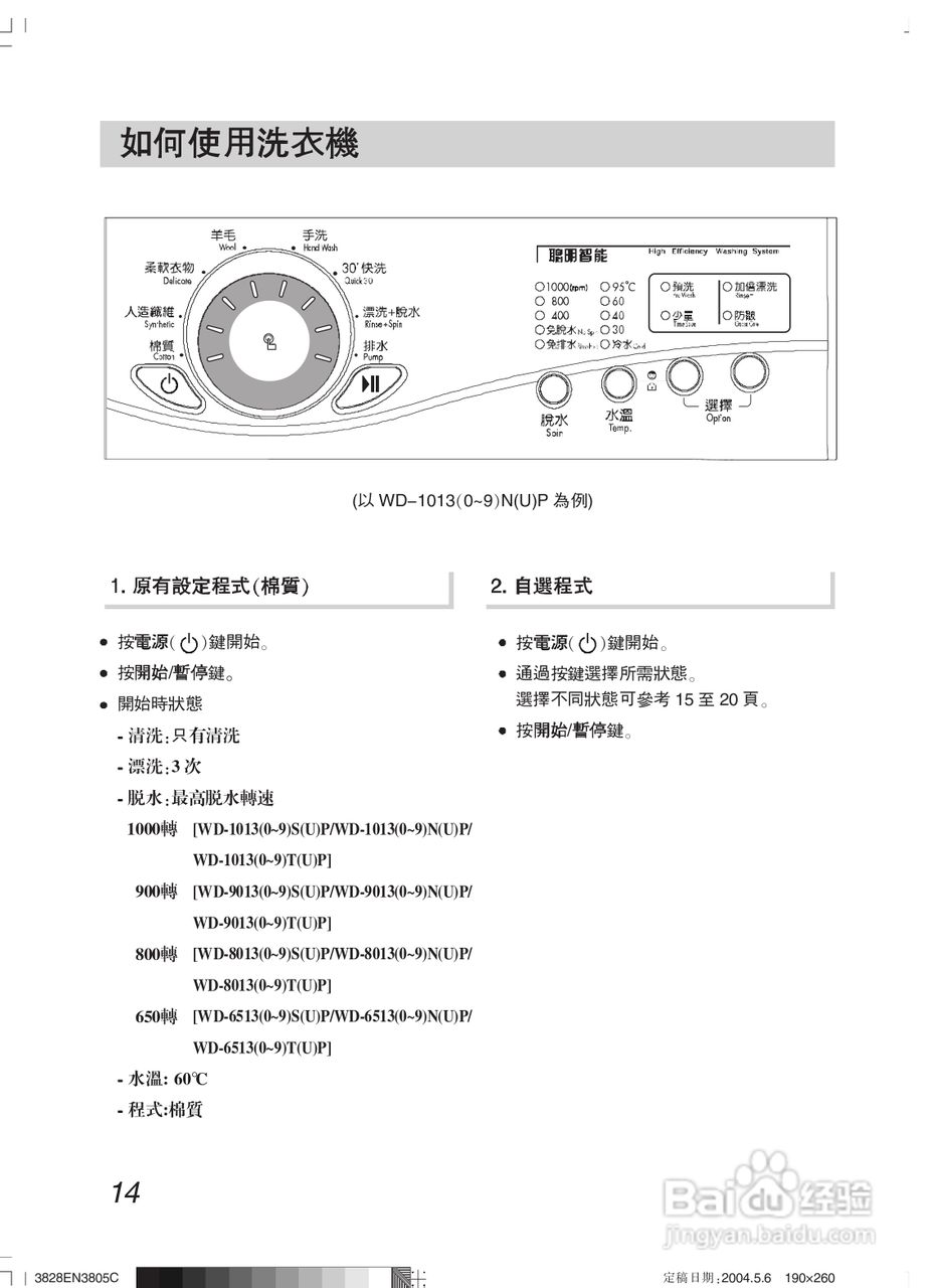 LG WD-65130NP洗衣机使用说明书:[2]