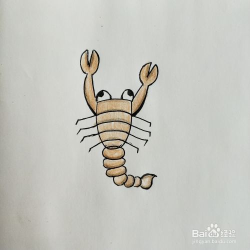 怎么画蝎子的卡通简笔画 百度经验