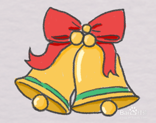 圣诞节铃铛怎么画