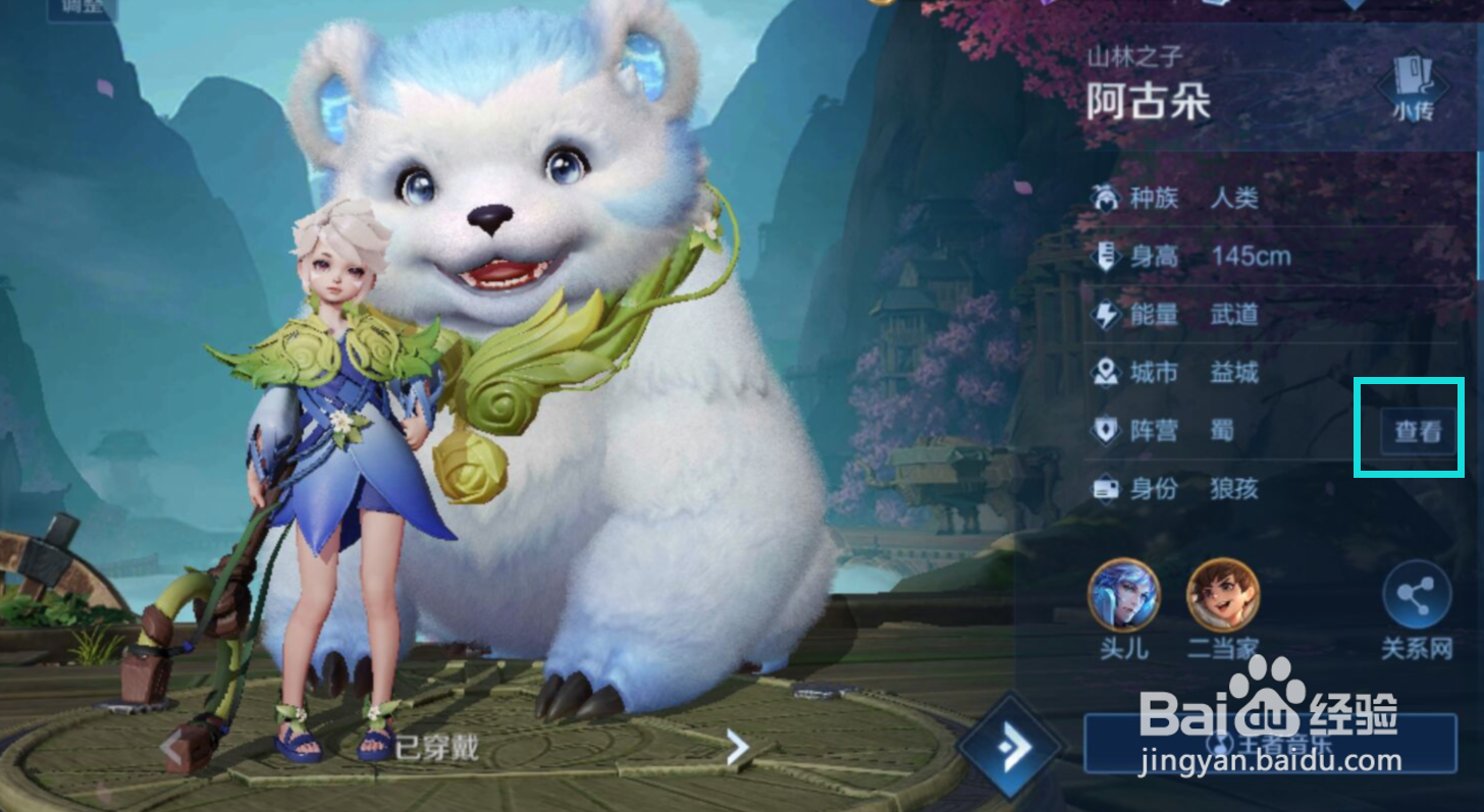 王者荣耀中如何得知“阿古朵”的阵营