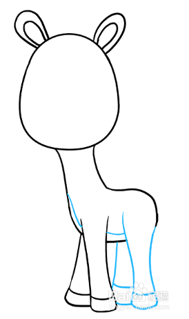简笔画 - 萌萌的长颈鹿