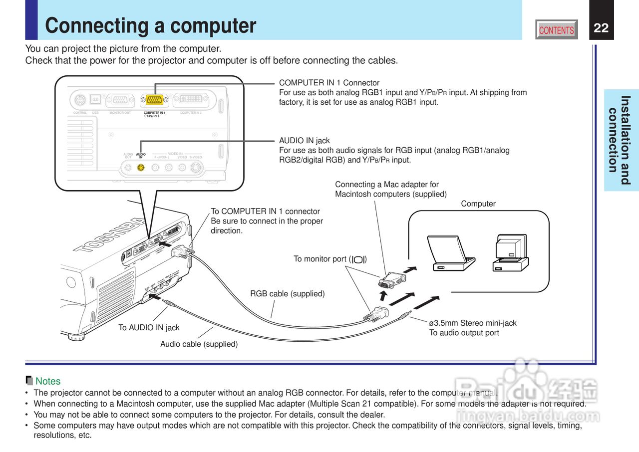 东芝 TLP-X11影机说明书:[3]