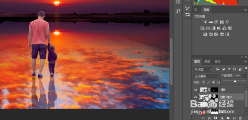 镜像效果,通过ps给照片营造一种天空之境的效果